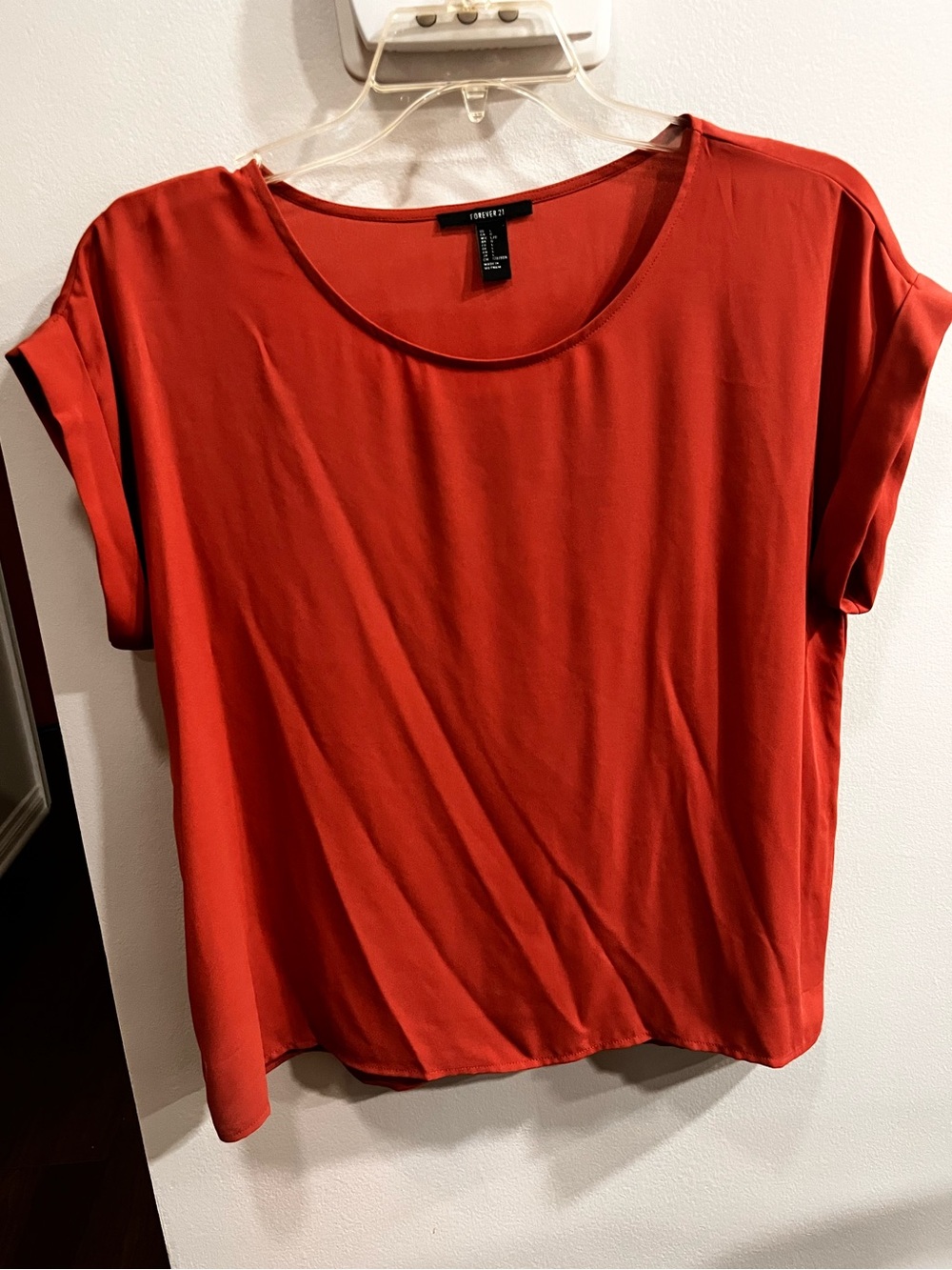 Forever 21 Short-Sleeve Scoop Neck Blouse